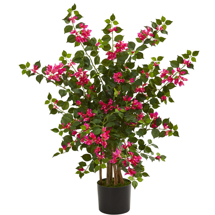 Charlton Home® 42" Artificial Flowering Tree in Planter & Reviews Wayfair